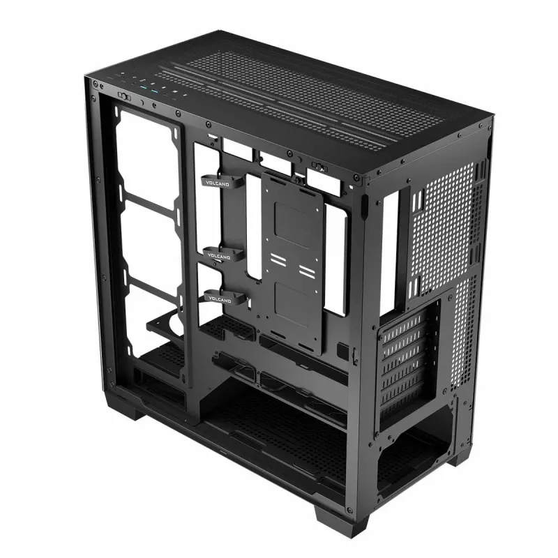 PC korpusas MODECOM Volcano Stellar NF ATX midi tower, grūdintas stiklas, juoda, palaiko ATX/micro ATX, GPU iki 420 mm, CPU aušintuvas 175 mm