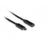 USB laidas LANBERG CA-USBE-20CC-0015-BK USB-C į USB-C 1,5 m, USB 3.2 Gen 1 (5 Gbit/s), paauksuoti kontaktai, juodas