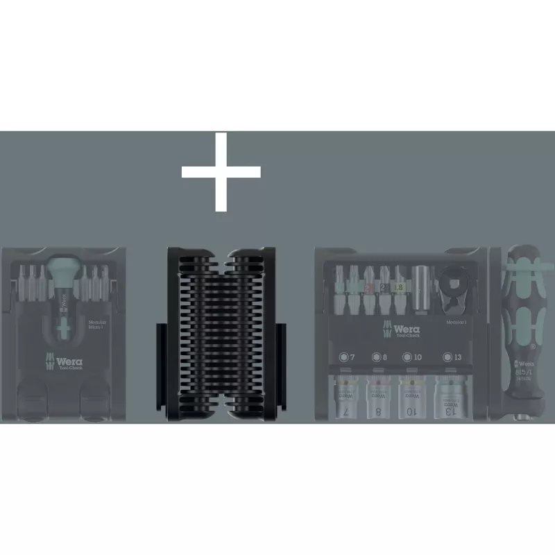 Atsuktuvų antgalių rinkinys Wera Tool-Check Modular SB6 7.5×91.0×22.0, modulinė laikymo ir antgalių pasirinkimo sistema