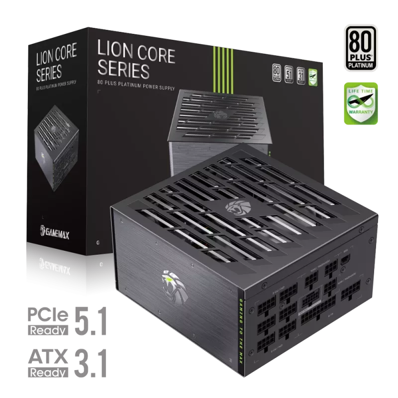 Gamemax maitinimo blokas, 80 PLUS, Platininis | LION CORE 1200P | 1200 W