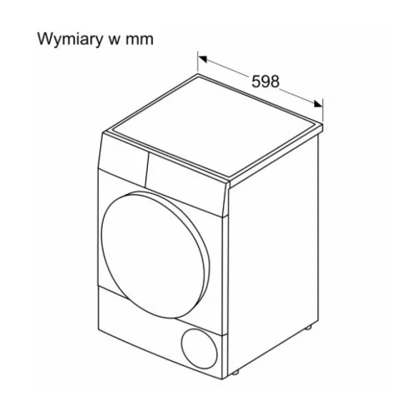 Skalbinių džiovyklė Bosch WTH86200PL 8 kg talpa Šilumos siurblys