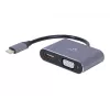 Cablexpert A-USB3C-HDMIVGA-01 USB grafikos adapteris, pilkas
