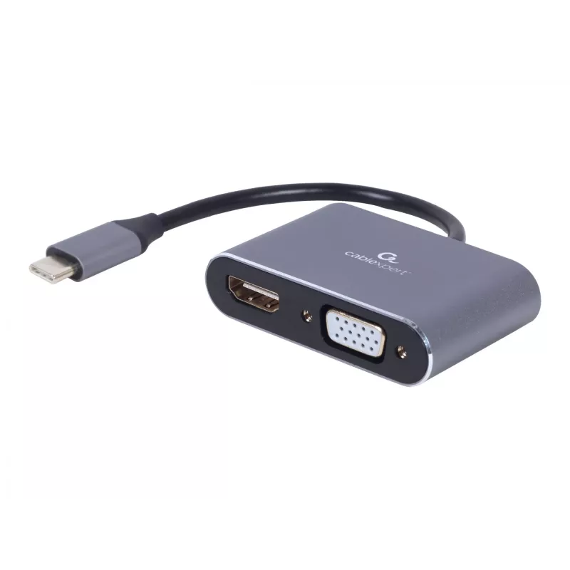 Cablexpert A-USB3C-HDMIVGA-01 USB grafikos adapteris, pilkas