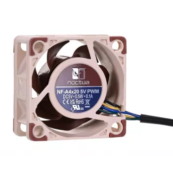 Noctua ventiliatorius NF-A4X20 5V PWM — 40×20 mm, 5 V, 4-pin PWM, 1100–5000 RPM, 9.4 m³/h
