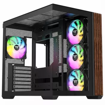 Midi korpusas THERMALTAKE Midi Thermaltake S380 TG ARGB Juoda su grūdintu stiklu ir ARGB apšvietimu