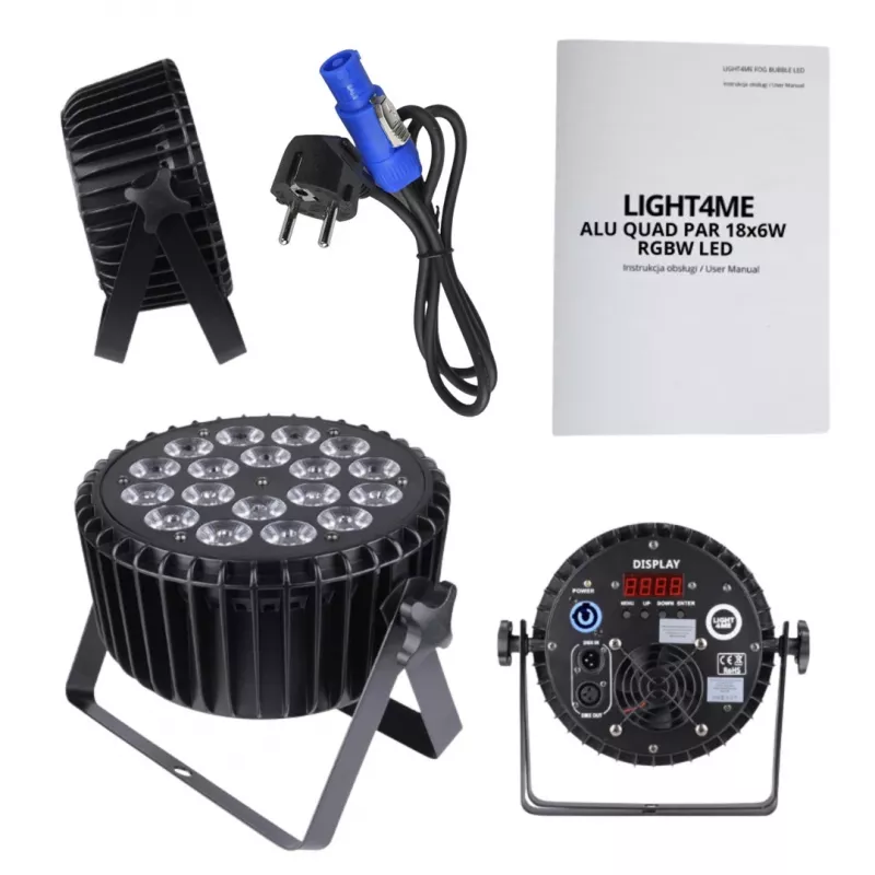 LIGHT4ME ALU QUAD PAR 18x6W RGBW - sceninis prožektorius