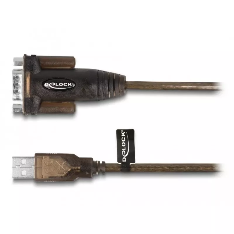 DeLOCK adapteris USB 2.0 Type-A į nuoseklųjį RS-232 D-Sub 9 kontaktų kištukas 1,5 m