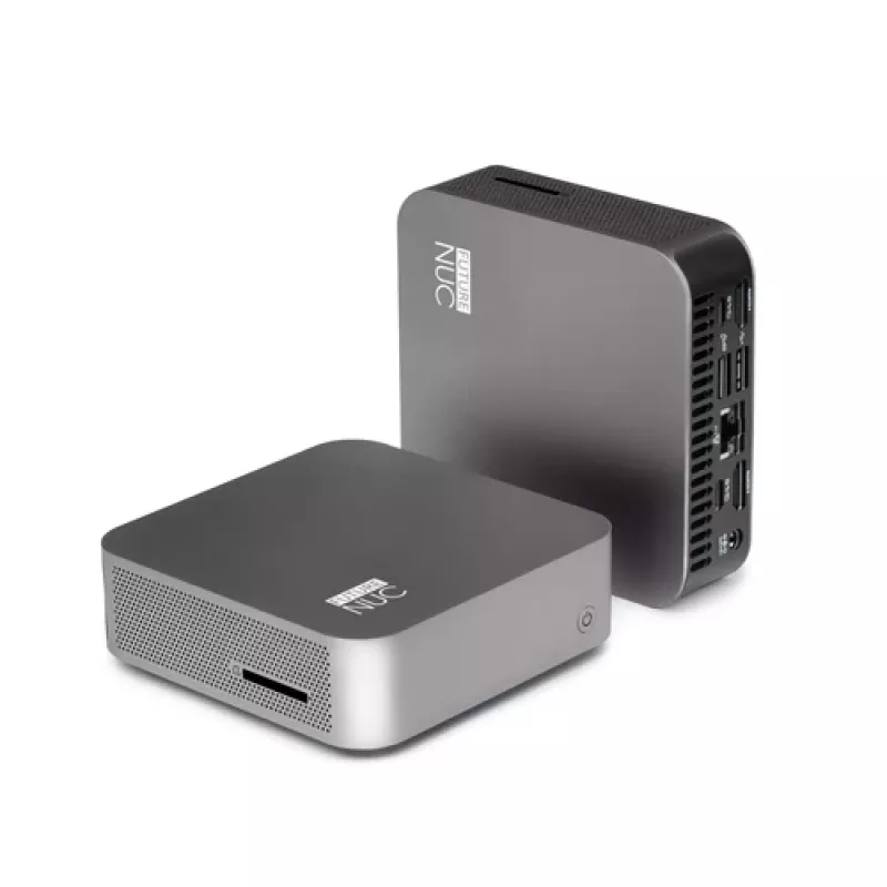Mini PC FutureNUC Lux NUC 14U5HL — Intel Core Ultra 5 125H 3,6 GHz, 16 GB DDR5, 4 TB SSD, Windows 11 Pro, pilkai metalinė