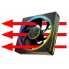 Korpuso ventiliatorius MODECOM VOLCANO LOOP 120 ARGB Reverse Fan Juoda 120 mm PWM 400–1400 RPM ARGB antraštė