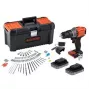 18V BCD383D2TA Juoda+DECKER grąžtas/suktuvas