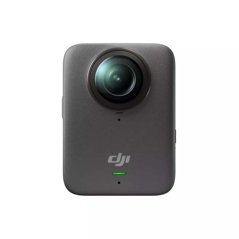 Veiksmo kamera DJI Osmo 360 Standard Combo — 8K itin didelės raiškos, 120 MP CMOS, 240 kadrų per sekundę, elektroninis stabilizavimas, 2 colių ekranas, MicroSD, 183 g, juoda