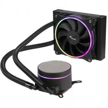 Viskas viename skysčio aušintuvas Inter-Tech LC-120 RGB 12 cm Juoda