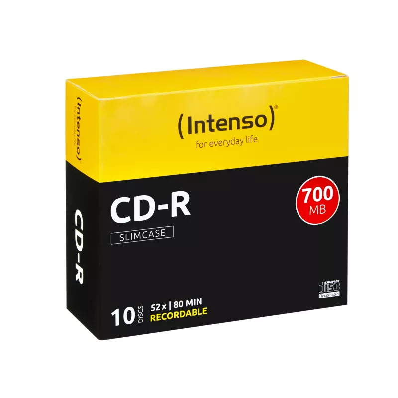 Intenso - 10 x CD-R - 700MB (80 Min) 40x - plonas Jewel Case - laikmena (1001622)