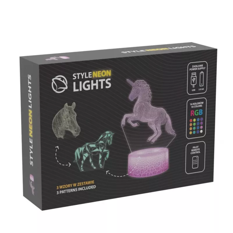 Manta SNL116RGB RGB 3D arklių dekoratyvinė LED lempa