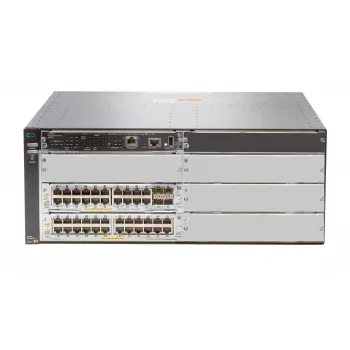 Valdomas L3 jungiklis HP HPE 5406R 44GT PoE+ ir 4×SFP+ (be maitinimo bloko) — 44×Gigabit RJ-45, 4×10Gb SFP+, PoE+, 960 Gbit/s, 4U