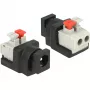 Kabelio jungties adapteris DeLOCK 65524 DC 5.5 x 2.1 mm Juoda Sidabrinė