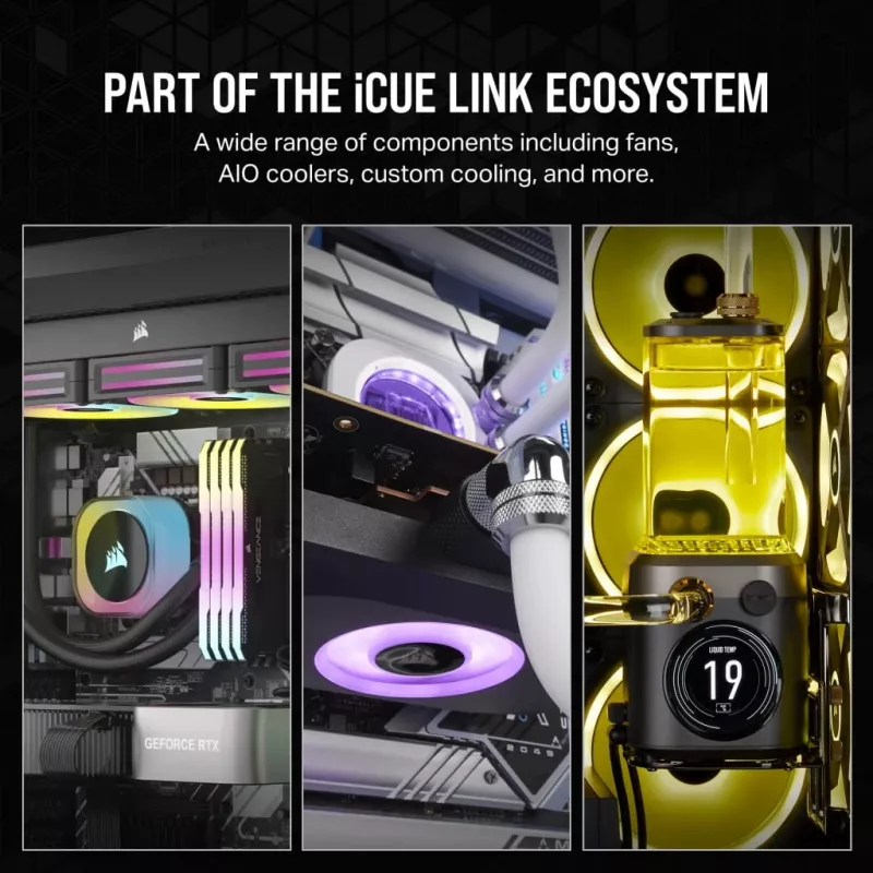 Ventiliatorius Corsair iCUE LINK RX140 RGB 14 cm Baltas 300-1700 RPM