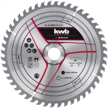 KWB diskinis pjūklo diskas TCT Ø 254 x 30 mm, 3,2 mm, 48 dantys