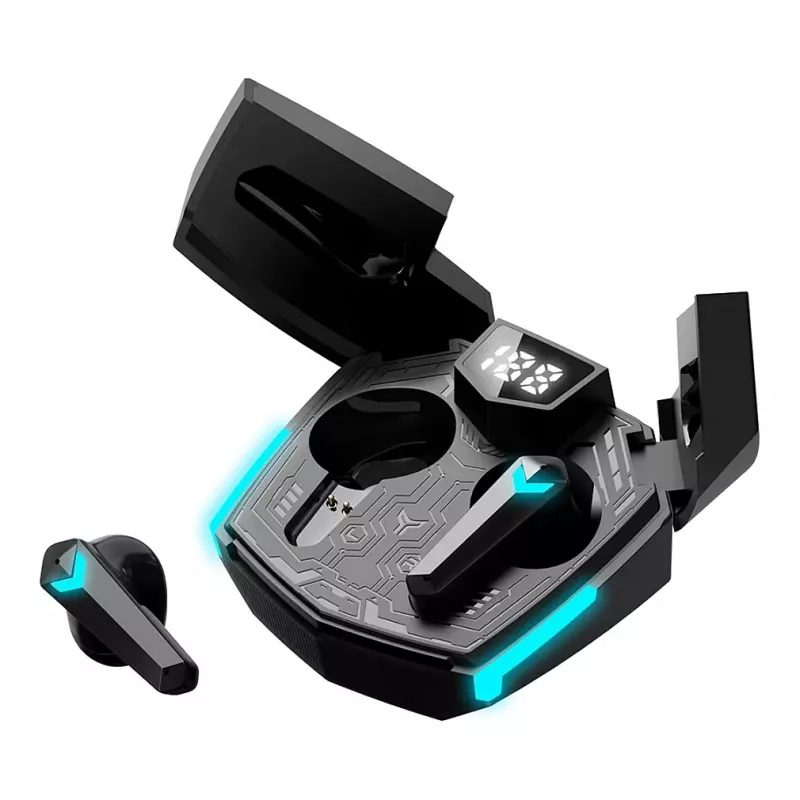 Canyon GTWS-2 belaidės ausinės su ausų kabliukais, žaidimams, USB Type-C, Bluetooth, įkrovimo doku, juodos (CND-GTWS2B)