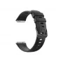 Silikoninis dirželis FIXED, skirtas Huawei Band 8/9/10 – juodas, keičiamas odai draugiškas dirželis