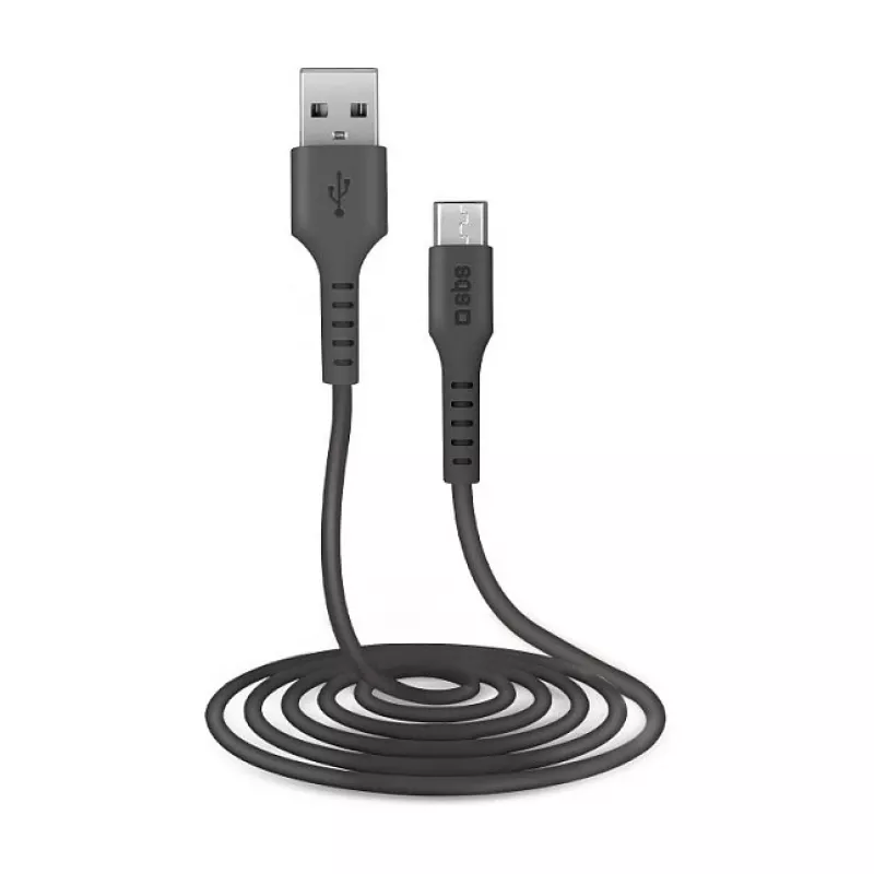 SBS TECABLEMICRO2K 2m USB A Mikro USB B Vyriškas Vyriškas Juodas USB Kabelis (TEKabelMICRO2K)