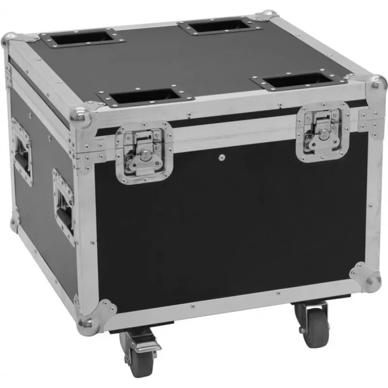 Flightcase Roadinger 4x TMH-S90/H90/B90 — patvarios konstrukcijos dėžė 4 įrenginiams