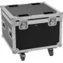 Flightcase Roadinger 4x TMH-S90/H90/B90 — patvarios konstrukcijos dėžė 4 įrenginiams