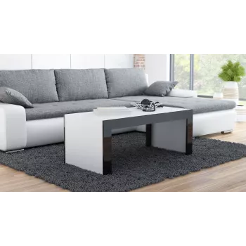 Cama TESS120 BI/CZ kavos / šoninis / kampinis staliukas Kavos staliukas stačiakampė forma 2 koja (-os)