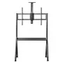 TV stovas MACLEAN MC-114 B nešiojamas grindų stovas 55–100 colių ekranams, maks. apkrova 120 kg, VESA 200x200–900x600, aukštis 115–152 cm, juodas, lentyna