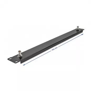 DeLOCK 19 colių panelė su 2 x BNC lizdais 1U juoda