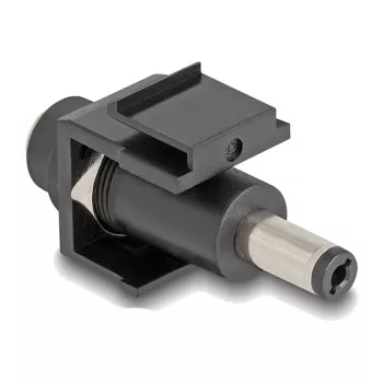 DeLOCK Keystone modulis, DC 5,5 x 2,1 mm, lizdas į kištuką, juodas