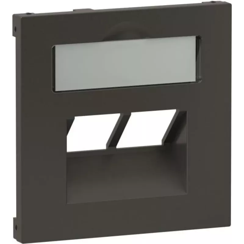 Cover plate Legrand SEANO for 2x RJ45 data sockets, anthracite (765459)