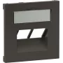 Cover plate Legrand SEANO for 2x RJ45 data sockets, anthracite (765459)