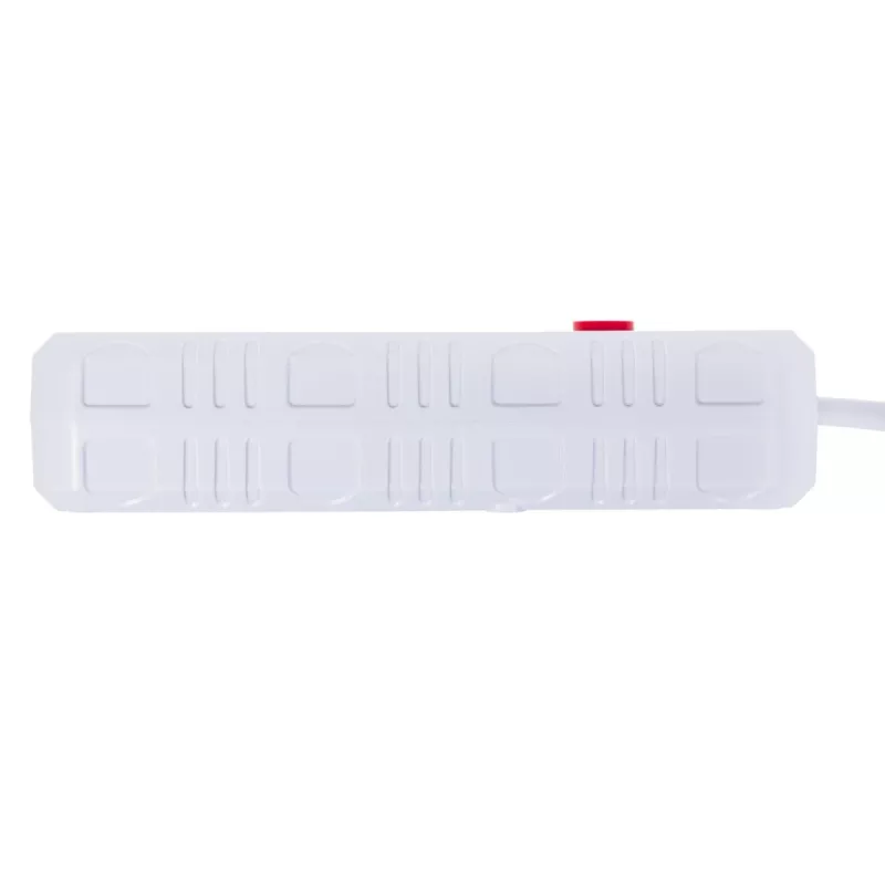 Maitinimo lizdas MACLEAN MCE392 W — 4 F tipo lizdai, 3×USB A, 110–240 V, 2.1 A maks., 2500 W, 1,5 m kabelis, baltas