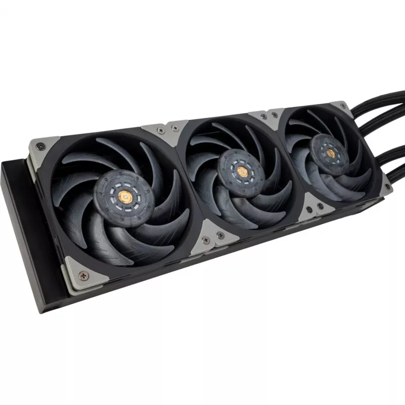 Radiatorius SidabrinėSTONE SST-XE360PDD 360mm vandens aušinimas, juoda/sidabrinė