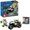 LEGO City policijos motociklo gaudynių rinkinys 60455 — 65 dalys, 2 minifigūrėlės, amžius 4+