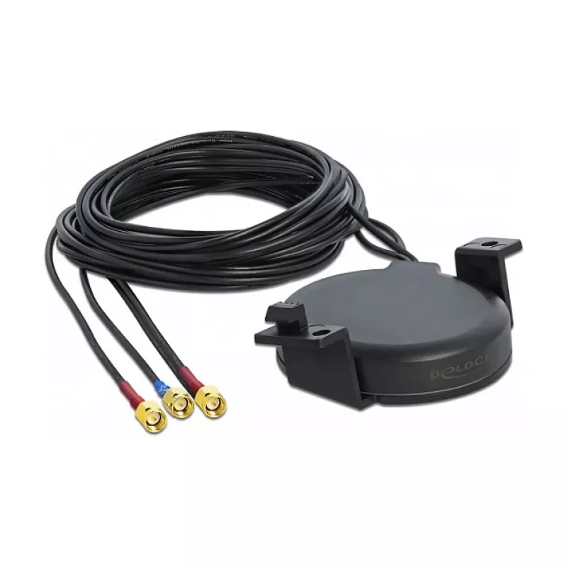 Antena DeLOCK LTE MIMO GNSS 3 x SMA kištukas RG-174 3 m lauko juoda