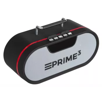 Nešiojamasis radijas PRIME3 APR81 — FM, 12 W RMS, MicroSD, 3600 mAh baterija, pilkas
