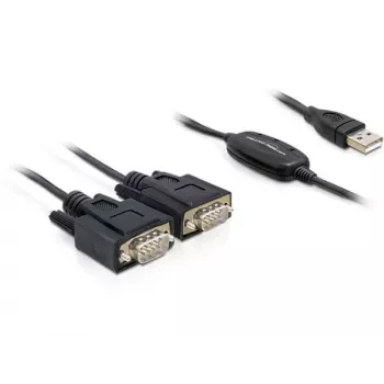 Serijinis kabelis DeLOCK 2x RS232/USB 2.0 juodas 61886