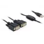 Serijinis kabelis DeLOCK 2x RS232/USB 2.0 juodas 61886