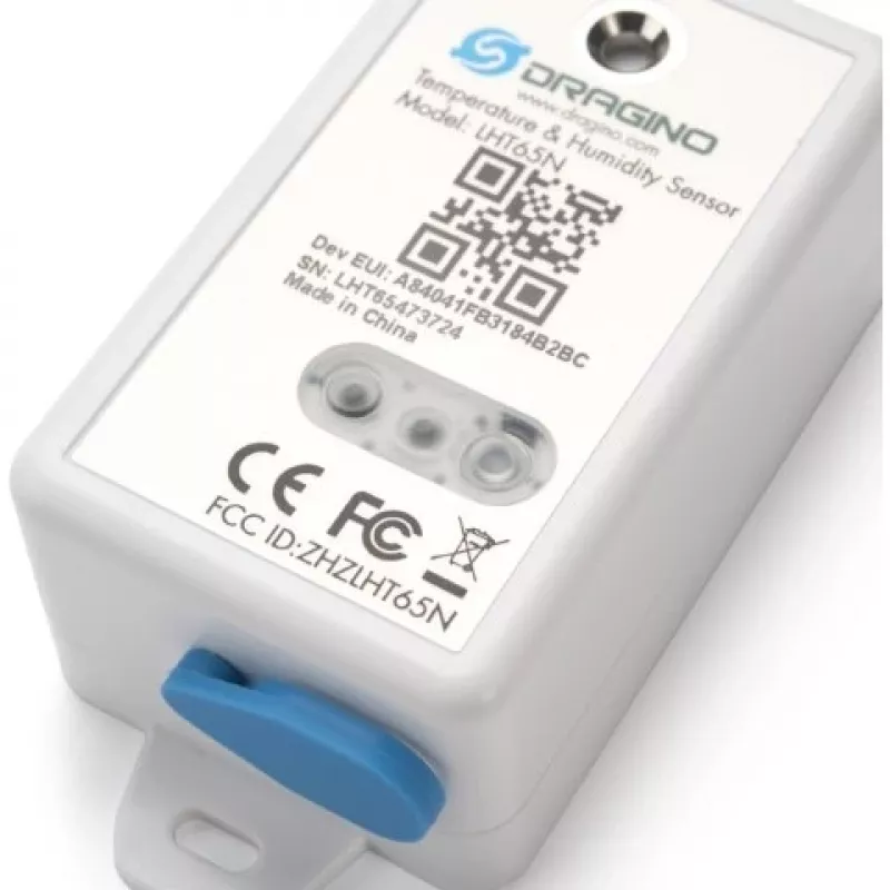 DRAGINO LoRaWAN temperatūros ir drėgmės jutiklis LHT65S-EU868-E3 — LoRaWAN EU868 aplinkos stebėjimo jutiklis