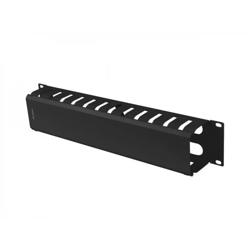19 colių stovo montavimo 2U kabelių tvarkyklė LANBERG AK-1705-B, juoda
