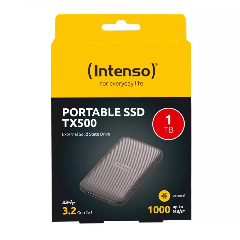 SSD diskas Intenso 1TB išorinis USB Type-C 3.2 Gen 2 rudas