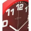 NeXtime klok 3053ro Dash Raudona, Ø35 cm, Sieninis, Raudona/ Sidabrinė