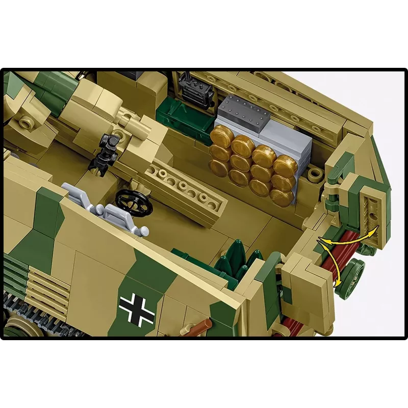Konstruktorius Cobi Panzerhaubitze Hummel 1118 dalių modelio rinkinys
