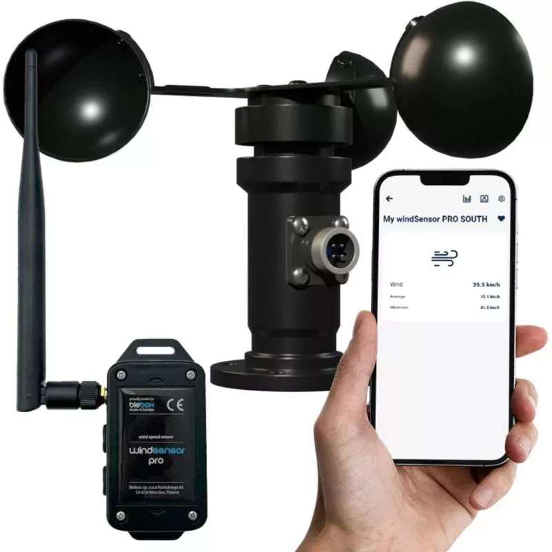 Vėjo jutiklis bleBox Wind sensor pro 37863 su Bluetooth ryšiu