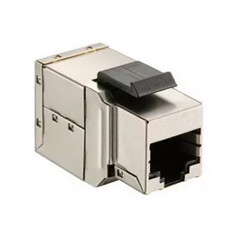 Ekranuotas Cat6 Keystone tiesioginis sujungiklis, 8 vnt. rinkinys, EQUIP — Plokščia konstrukcija, RJ-45, 17×35,5×24,4 mm, sidabrinis