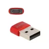 Delock - USB adapteris - USB (V) į 24 kontaktų USB-C (M) - USB2.0 3 A - Raudona (60050)