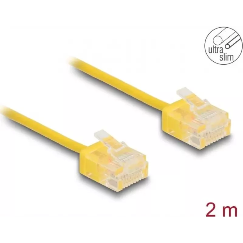 Tinklo kabelis DeLOCK RJ45 Cat.6 UTP 2m Geltonas