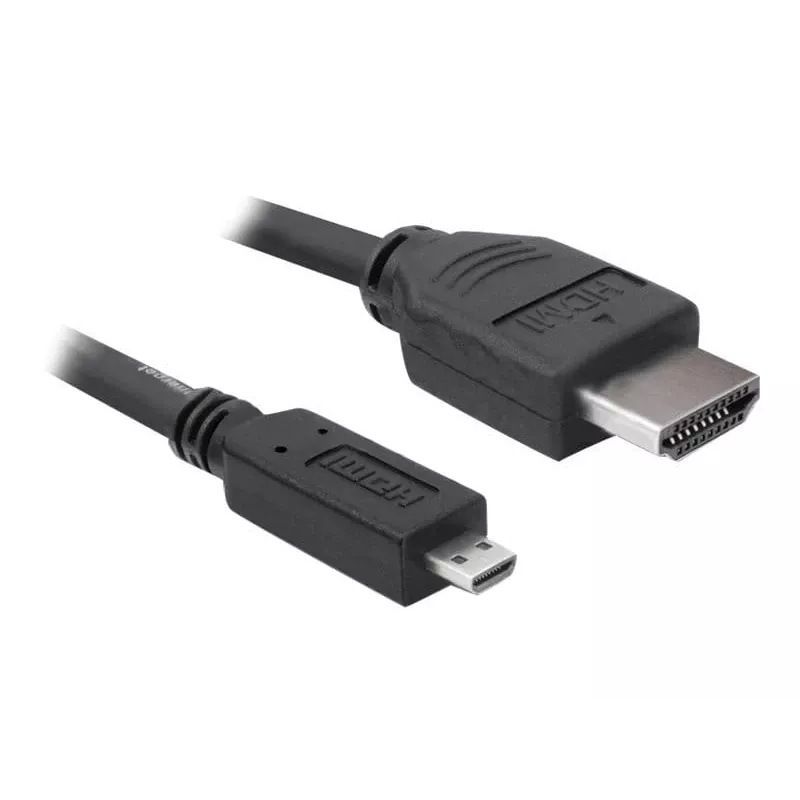 DeLOCK - Vaizdo / garso kabelis - HDMI - 32 AWG - HDMI, 19 kontaktų (M) - 19 kontaktų Micro-HDMI (M) - 3 m (82663)